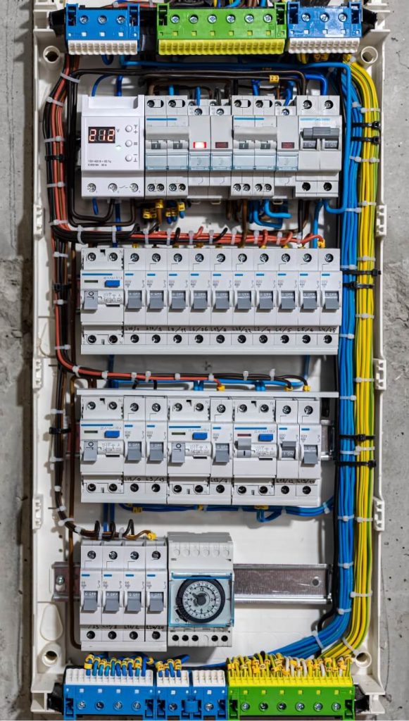 Switchboard with circuit breakers